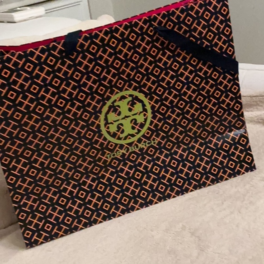 Tory Burch 12" x 16" x 6" Large Paper Bag Gift Shopping Tote Bag Authentic Empty